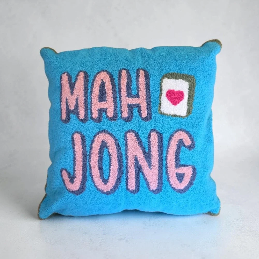 NWOT Mah Jong Terry pillow 17